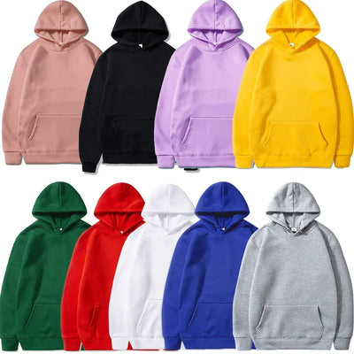 Autumn Unisex Versatile Solid Color Clothing Pullover Casual Hoodie