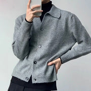 Winter Street Fashion Trend Lazy Style Knitted Sweater Jacket Men