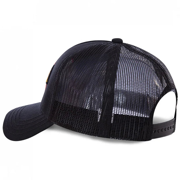 Fashion Outdoor Sunblock Baseball Caps Alphabet Mesh Embroidered