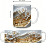 Large Printed Ceramic Glossy Coffee Mug