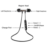 ear wireless neckband headphones stereo music headset