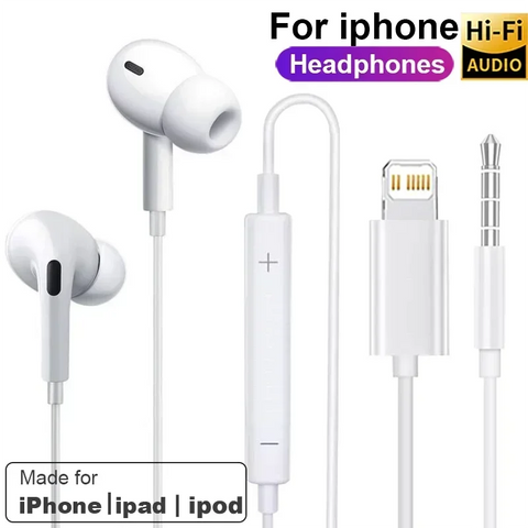 Apple iPhone 14 Pro Max Lightning Headphones 13 12 11 Mini