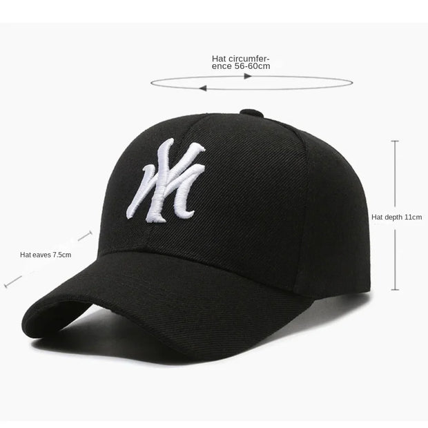 Letter Embroidery Couple Baseball Cap Anti-Sun Sunscreen