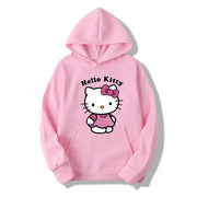 Kitty Printed Hoodies Women Warm Comfortable Casual Hoodie Clothes