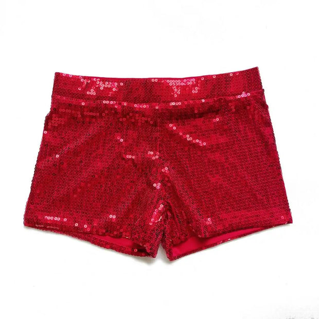 Glittery Straight Leg Shorts Glittery Straight Leg Party Shorts