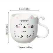 1pc Cute Cartoon Cat Mug Creative Gift