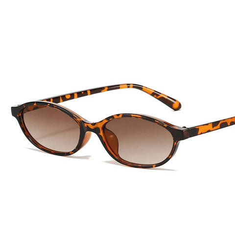 Leopard Brown Sunglasses Fashion Brand Small Frame Sun Glasses 