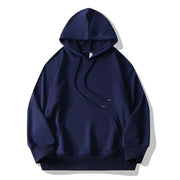 Men Hooded Sweatshirt Drop Shoulder Baggy Black Hoodies