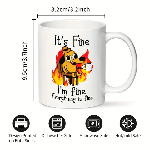 Fine Funny Puppy Coffee Mug Tea Cup Coffee Cup Funny Birthday Gifts