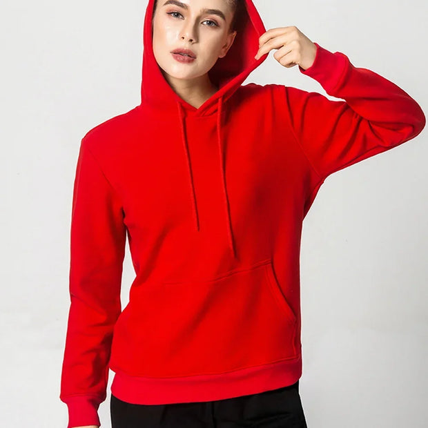 Autumn Unisex Versatile Solid Color Clothing Pullover Casual Hoodie