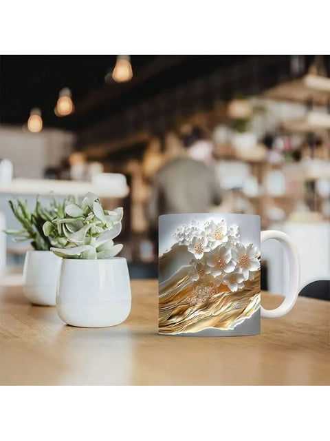 Large Printed Ceramic Glossy Coffee Mug