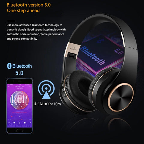 Game Earphone Bluetooth Foldable Gaming Headset Girl Wireles Headphone