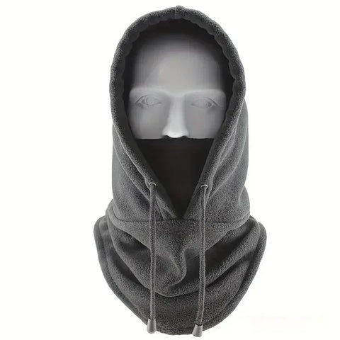 Winter Thermal Fleece Hat Hooded Outdoor Windproof Cold Warm Skiing