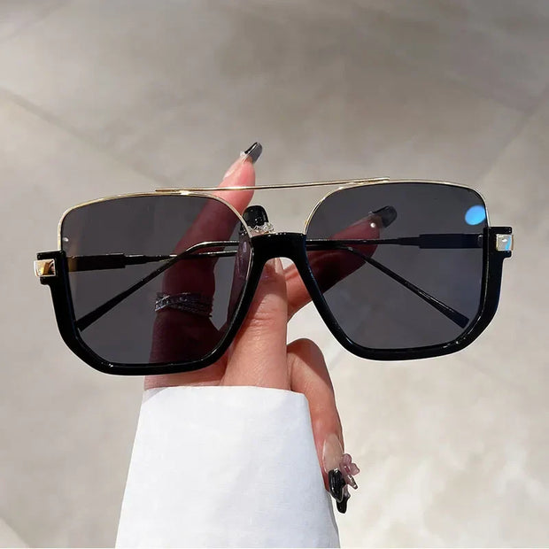 Vintage Oversized Sunglasses Fashion Unisex Square Shades Eyewear