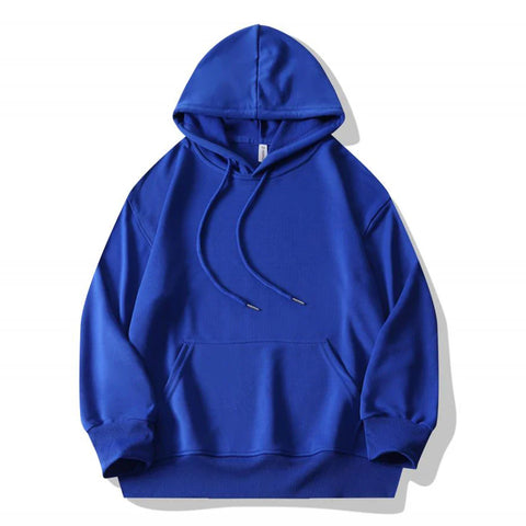 Men Hooded Sweatshirt Drop Shoulder Baggy Black Hoodies