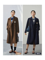 ziqiao 100% wool overcoat autumn winter long jacket