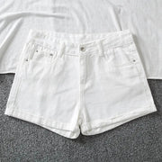 Summer Denim Shorts Women High Waist Button Wide Leg Short Pants