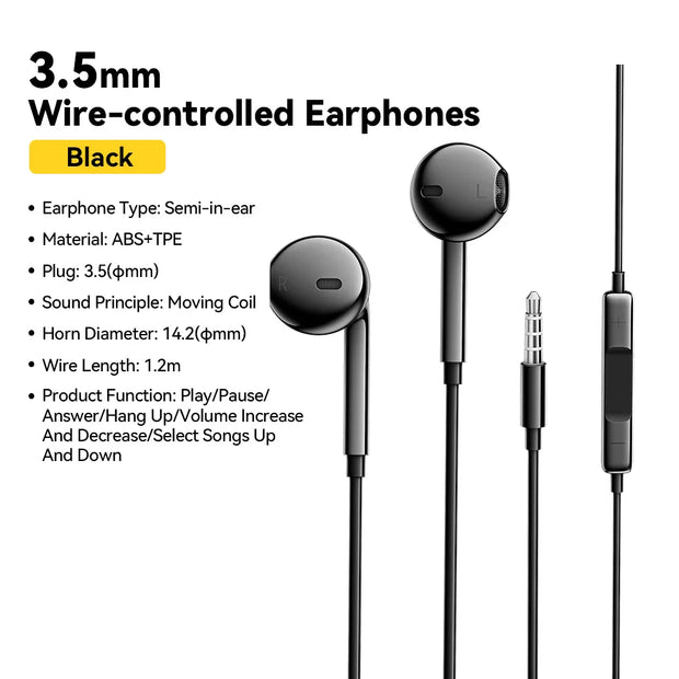 Microphone Stereo Earbuds Sports