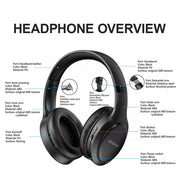 Wireless Bluetooth Headphone Foldable Stereo Earphone Super Bass Mic