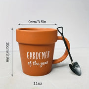 1set Gardener Coffee Cup Gift Funny Plant Pot Mug