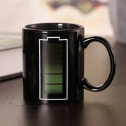 Color Changing Ceramic Cups Battery Pattern Heat Sensitive Magic Mug