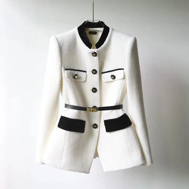 women blazer casual elegant ladies long sleeve trench outerwear