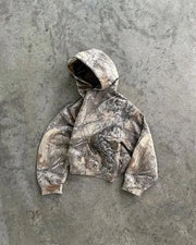 High Street Hip Hop Oversized Camo Hoodies Y2K Retro Hoodie